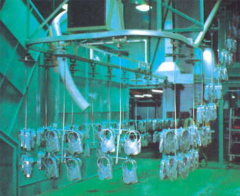 120KW স্প্রে পেইন্টিং সরঞ্জাম অ্যালুমিনিয়াম যন্ত্রাংশ আবরণ লাইন 15m/মিনিট